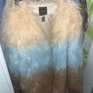 Faux Fur Ombre Coat forever 21